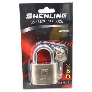 神靈 大圓角40mm鎖頭，BW-401，材質：鐵，尺寸：40x32x20mm, 2個