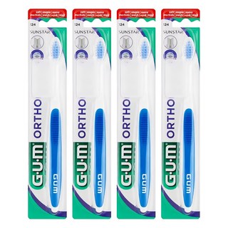 SUNSTAR 三詩達 G.U.M 矯正專用軟毛牙刷 4排30束 顏色隨機, 1入, 4支