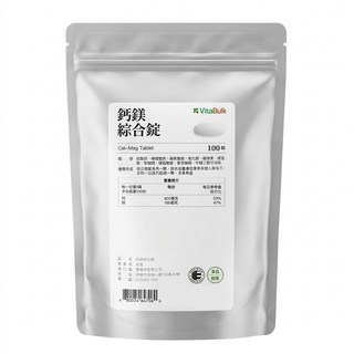 VitalBulk 鈣鎂綜合錠, 100顆, 1包