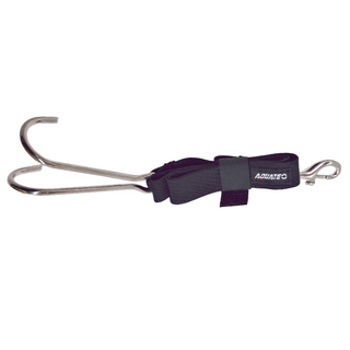 AQUATEC 雙流鉤 不鏽鋼316單頭鉤 RDH-95-2 潛水用品, 黑色(Black)