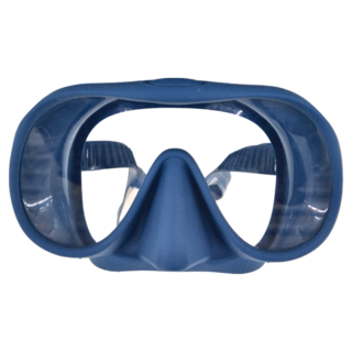 AQUATEC 無框矽膠單面鏡 MK-202 寬版 潛水用品, 鋼藍色