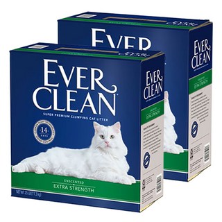 에버크린 엑스트라 스트롱 고양이 모래, 11.3kg, 2개, 무향