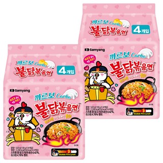 Samyang Foods 三養 奶油白醬火辣雞肉風味鐵板炒麵, 8包