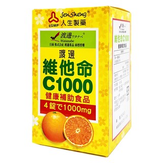 Jen Sheng 人生製藥 渡邊維他命 C1000, 100顆, 1盒