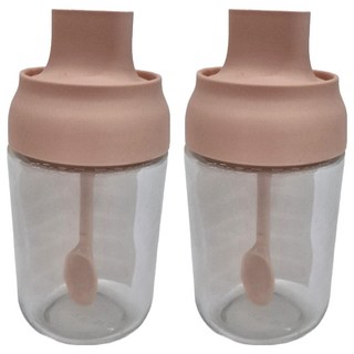 MIKA HOUSE 橘之屋 蓋勺一體調味罐 顏色隨機, 250ml, 2個