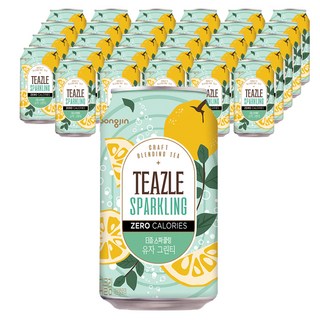 티즐 스파클링 유자그린티, 48개, 340ml