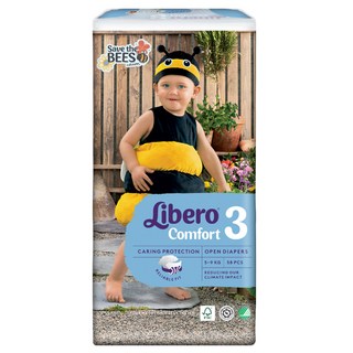Libero 麗貝樂 搶救蜜蜂黏貼型尿布 3號 5~9kg, S, 58片