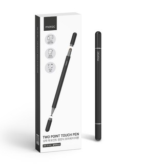 morac 雙頭電容超細觸控筆 MR-TP-03, 黑色, 1入