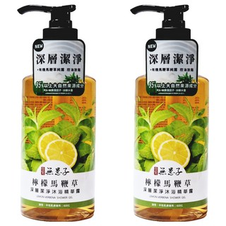 SOAPBERRY 古寶無患子 深層潔淨沐浴精華露 檸檬馬鞭草 95%以上天然來源成分 適合中性肌膚, 600g, 2瓶