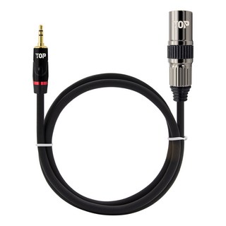 HDTOP 韓國製 3.5 立體聲 to XLR 公頭 轉換音源線, HT-TP254-15M, 混色