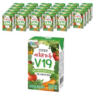 정식품 건강담은 야채가득 야채즙 V19, 48개, 145ml