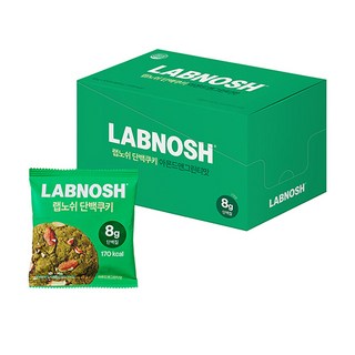 Labnosh 蛋白餅乾 杏仁綠茶口味, 40g, 10包