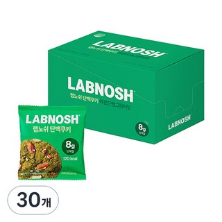 Labnosh 蛋白餅乾 杏仁綠茶口味, 40g, 30個