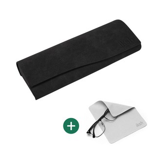 Ilkamsaenghwal 弧形硬殼眼鏡太陽眼鏡盒 + 拭鏡布組合