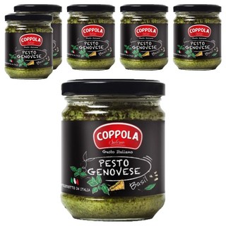 COPPOLA 柯波拉 義大利起司松子青醬, 100%義大利羅勒, 無麩質認證, 180g, 6罐