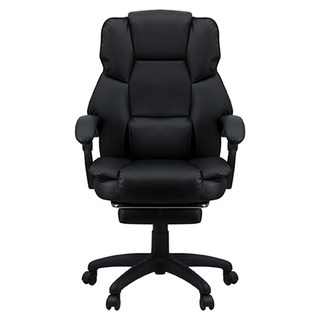 빅트랙 베이직 침대형 발받침 중역 사무용 의자 RC-02, 블랙