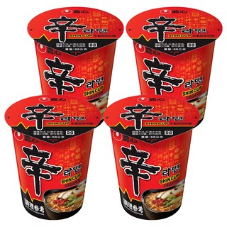 NONGSHIM 農心 辛拉麵 辛香菇味 杯麵 68g, 4入