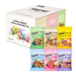 투데이넛 너트한줌 패밀리 6종 세트 240g, 1세트