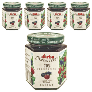d'arbo 徳寶 奧地利天然果肉果醬 70%森林莓果, 200g, 5罐