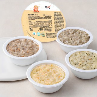 짱죽 냉장 이유식 중기 죽2(9~10개월부터) A세트, (한우소고기버섯죽 + 영양닭죽 + 한우파래죽 + 전복영양죽) x 200g, 200g, 4팩