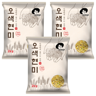 엉클탁 오색현미, 2kg, 3개