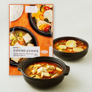 곰곰 된장찌개 + 순두부찌개 세트, 880g, 1개