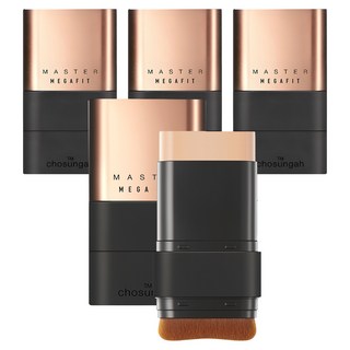 chosungah tm Mega Fit Master保濕雙頭粉底棒 SPF50+ PA++++ 16g, 01 Light Beige, 4個