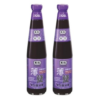 黑龍 薄鹽黑豆蔭油膏 120天日曝精釀 無麩質過敏原, 400ml, 2瓶