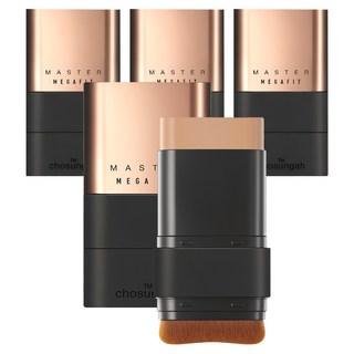 chosungah tm Mega Fit Master保濕雙頭粉底棒 SPF50+ PA++++ 16g, 02 Sand Beige, 4個