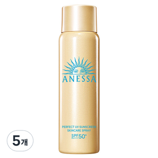 아넷사 퍼펙트 UV 선스크린 스킨케어 스프레이 NA SPF50+ PA++++, 60g, 5개