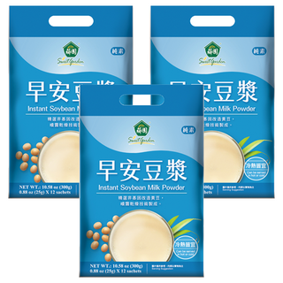 薌園 早安豆漿, 非基因改造, 無添加, 冷熱皆可沖泡, 300g, 3袋