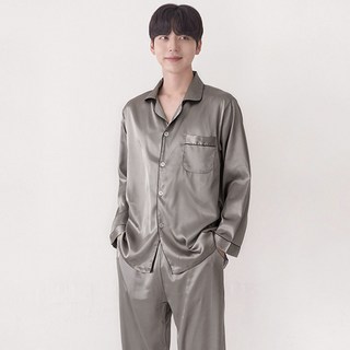 男士長袖 Chamuse 絲質睡衣套裝