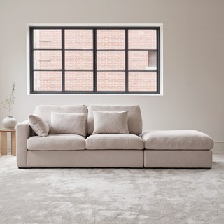 레이디가구 소노 프리미엄 패브릭 모듈 3.5인용 소파 + 스툴 + 쿠션3p 세트 방문설치, 오트밀