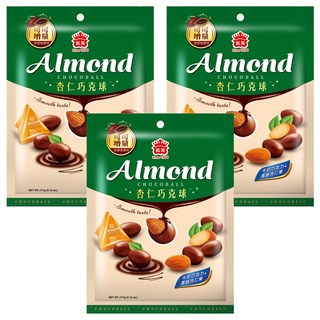 義美 杏仁巧克球 牛奶巧克力, 117g, 3袋