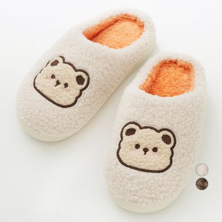 CARET 女用熊熊圖案絨毛室內拖鞋