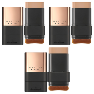 chosungah tm Mega Fit Master保濕雙頭粉底棒 SPF50+ PA++++ 16g, 02 Sand Beige, 3個
