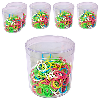 ABEL 力大牌 塑膠卡片環 1/2吋 彩色 200個, 12mm, 6罐