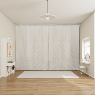 코멧 방한 누빔 커튼 (커튼링 8개 포함)