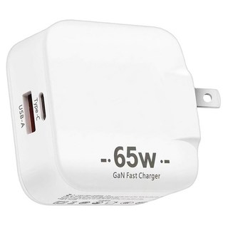 EZGO GaN氮化鎵 充電器 65W PD+QC 高安全級別, 黑色, 1個