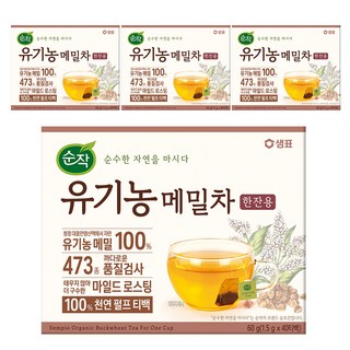 순작 유기농 메밀차, 1.5g, 40개입, 4개