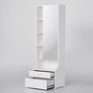 도모 루체오 와이드 전신거울 수납장 600 방문설치, 화이트