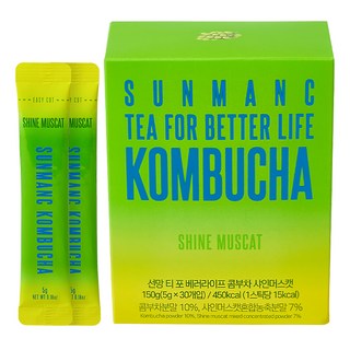 SUNMANC 康普茶沖泡粉隨身包 晴王麝香葡萄口味, 5g, 30條, 1盒