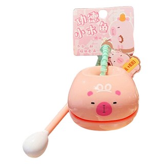 Toppia 便利攜帶式木魚吊墜 功德木魚鑰匙圈 顏值+100, 1個, 單一商品