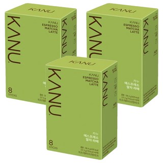 KANU 抹茶拿鐵咖啡 濃郁香醇, 17.3g, 8條, 3盒