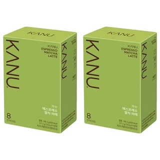 KANU 抹茶拿鐵咖啡 濃郁香醇, 17.3g, 8條, 2盒