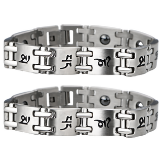 馥瑰馨盛 男女平安護祐手環 Set 2 鈦鋼材質 含開光加持