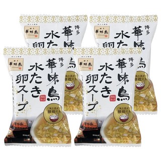 博多華味鳥 沖泡即食雞肉風味蛋花湯, 4個, 6.1g