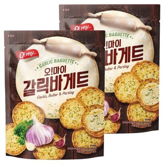 O my food 歐邁福 法式麵包餅乾 香濃大蒜奶油 搭配營養彩蔬 口感酥脆, 300g, 2包