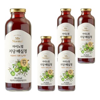 마이노멀 100% 국산 매실 저당 매실청, 580g, 5개