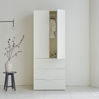 웰퍼니쳐 카린 3단 서랍장 높은 옷장, 화이트